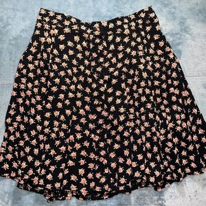 Brandy Melville Floral Rose Skirt